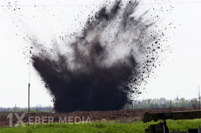 Hərbçimiz minaya düşdü