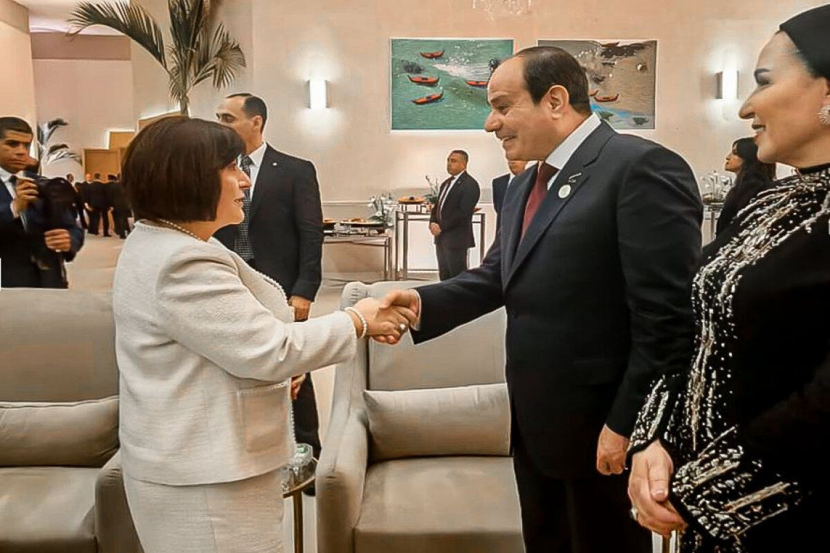 Sahibə Qafarova Böyük Misir Muzeyinin açılışında