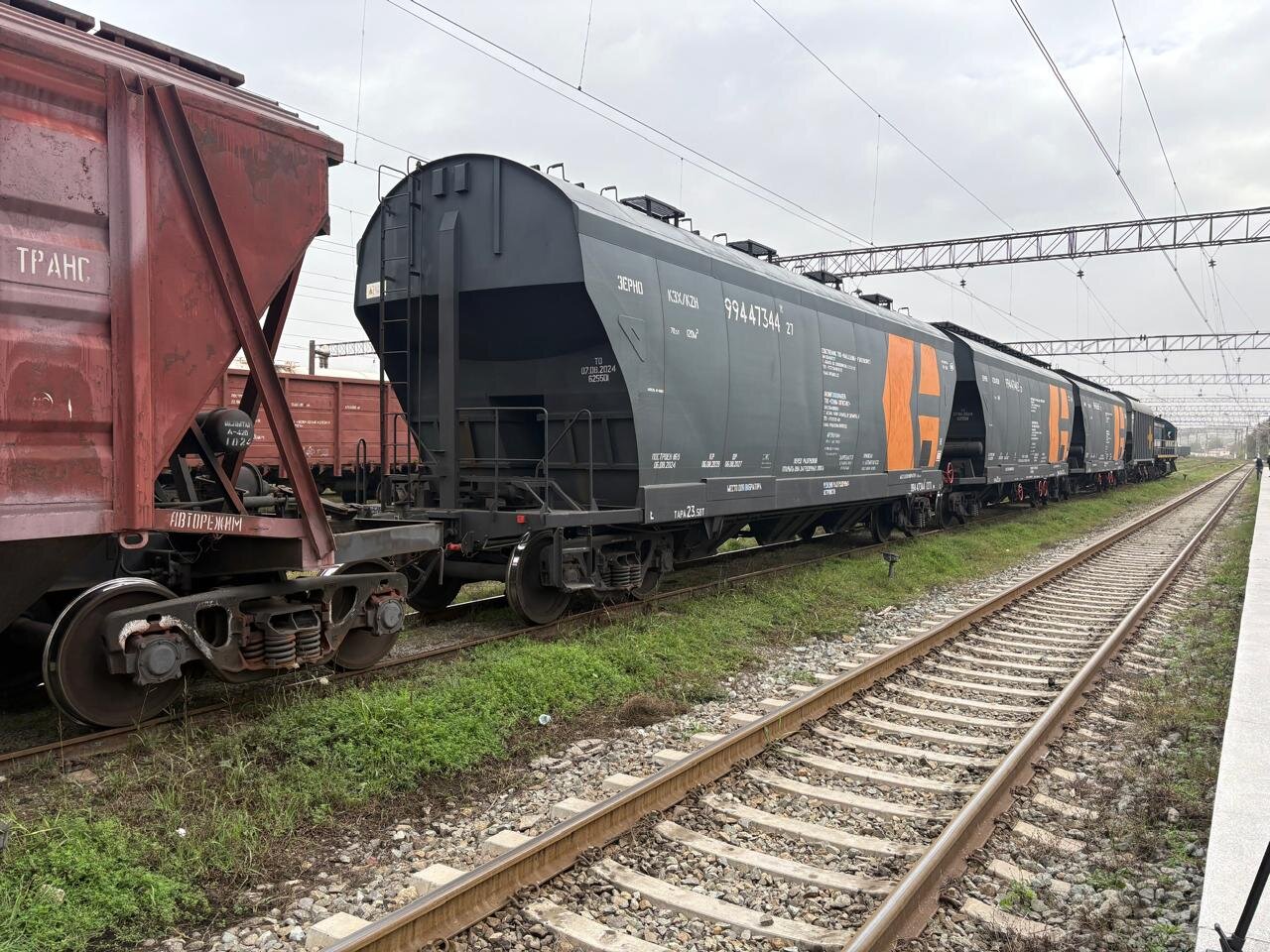 Ermənistana buğda aparan qatar artıq Bakıdadır