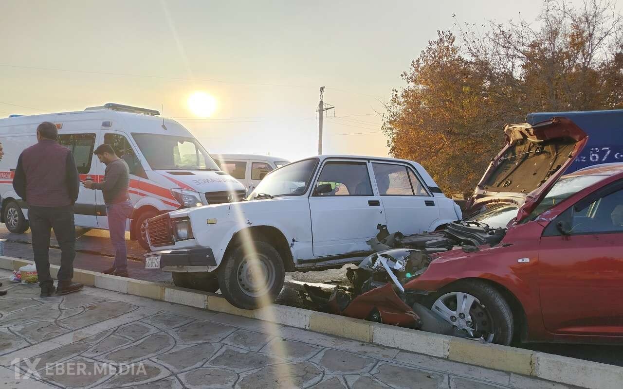 Babək rayonunda qəza - Ana və üç övladı xəsarət aldı