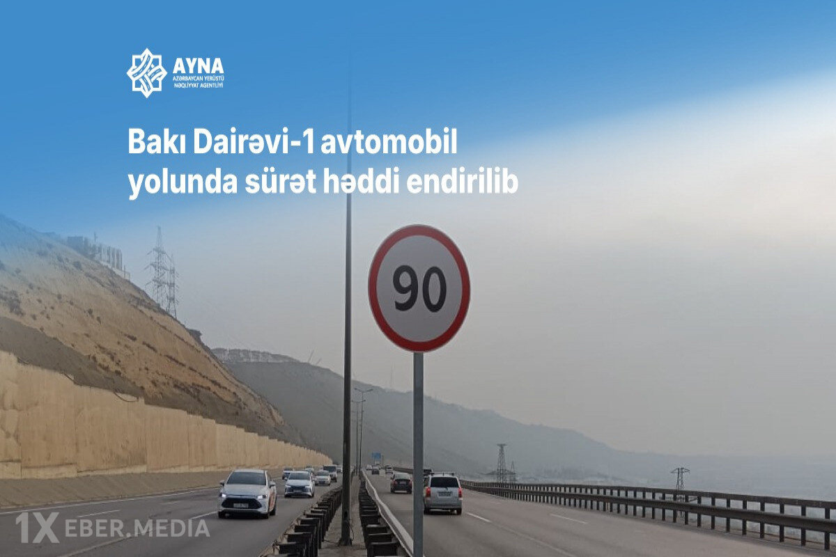 Bakı Dairəvi-1 avtomobil yolunda sürət həddi endirildi