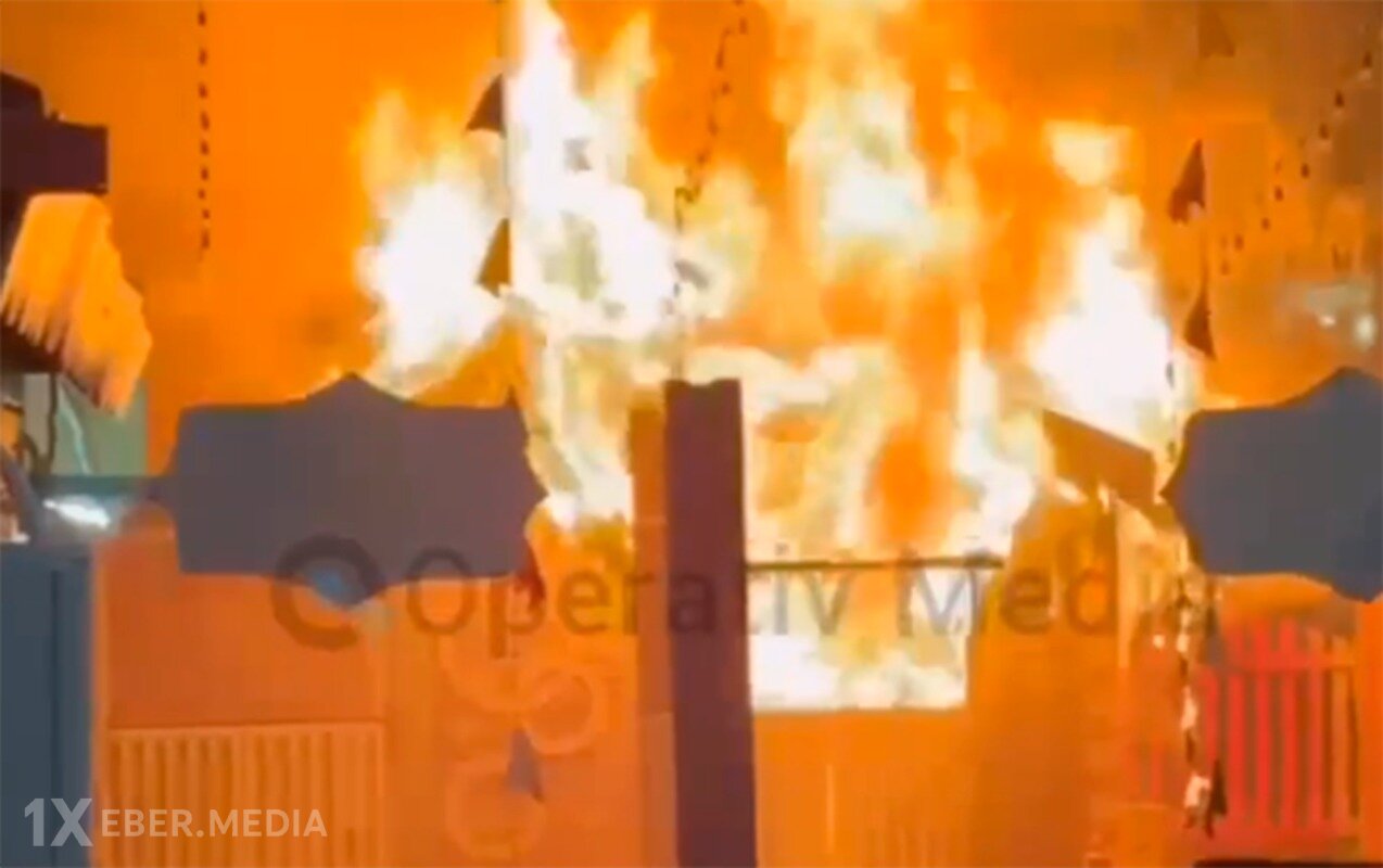 “Soyuq əllər, isti ürək”də yanğın - Video