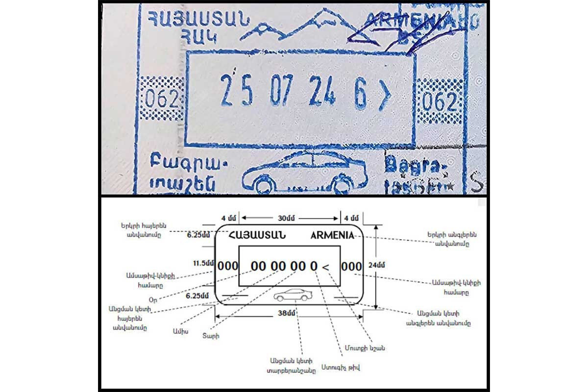Ermənistan viza möhürlərindən Ağrı dağının təsvirini çıxardı