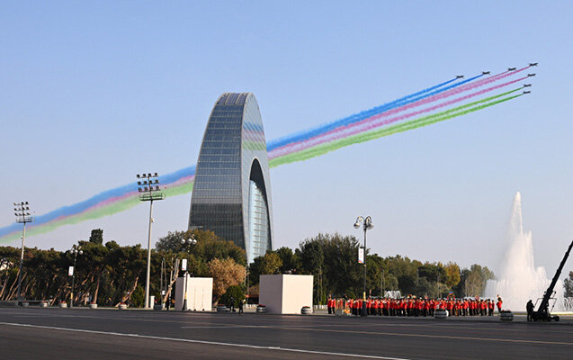 Paradda nümayiş etdirilən silah sistemləri, texnikalar və aviasiya vasitələri - Fotolar
