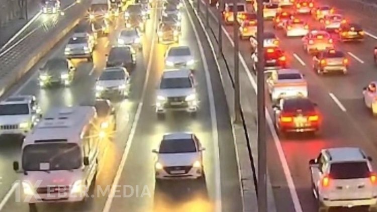 Bakının bu yollarında sıxlıq var - SİYAHI