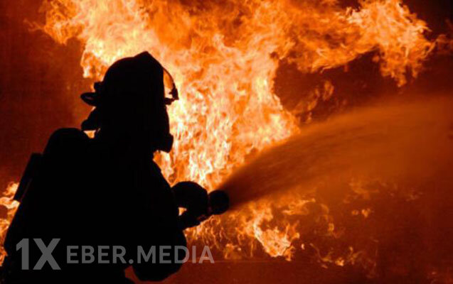 Azərbaycanla sərhəd rayonda yanğın - VİDEO