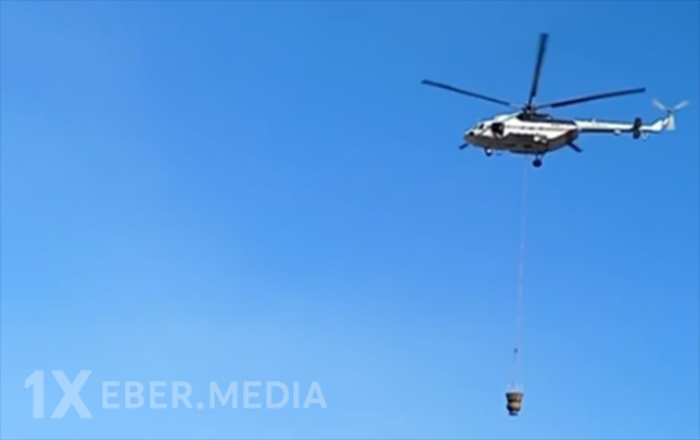 Laçın və Kəlbəcərdə yanğının söndürülməsinə iki helikopter cəlb edildi - VİDEO