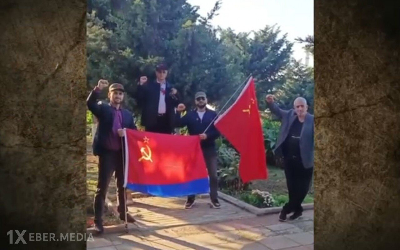 SSRİ bayraqları ilə yürüş edənlər həbs edildi