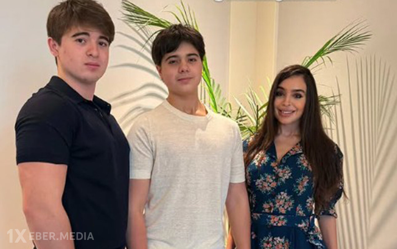 Leyla Əliyeva oğulları ilə - Foto