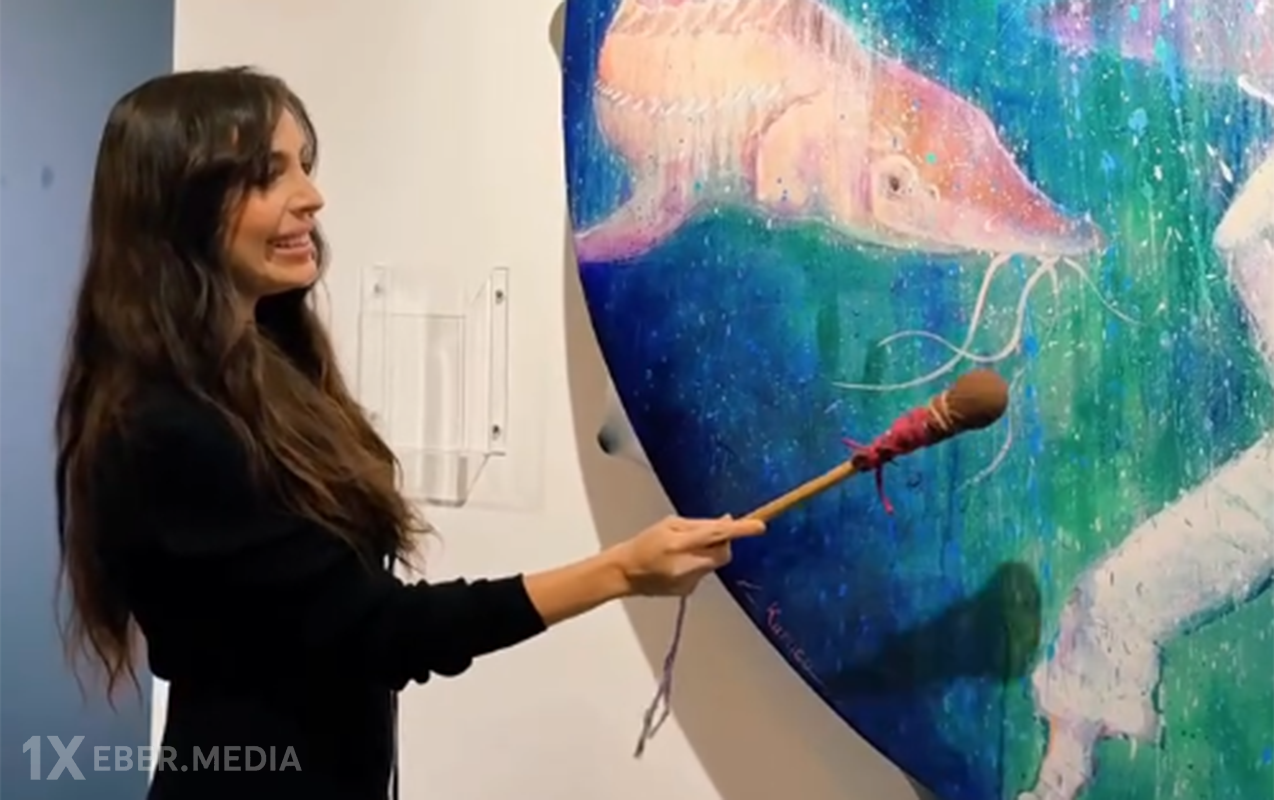 Leyla Əliyeva sərgidən paylaşım etdi - Video