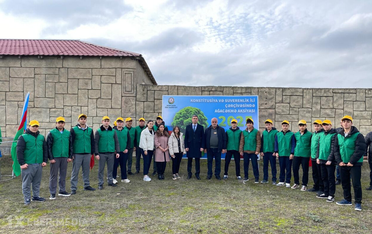 Xəzər rayonunda növbəti ağacəkmə aksiyası - Fotolar