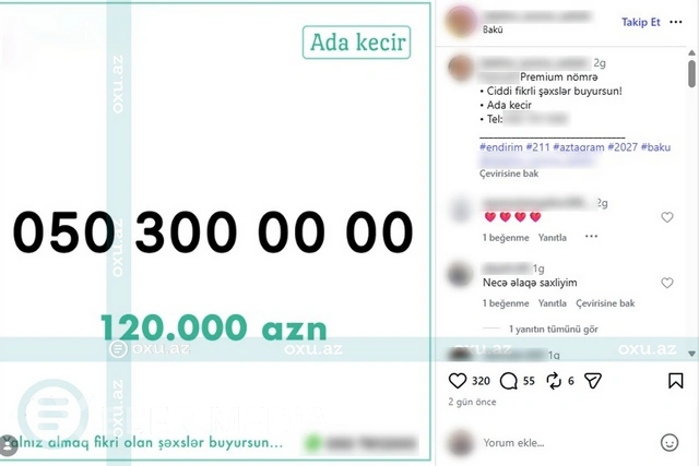 Azərbaycanda ev qiymətinə mobil nömrə SATILIR