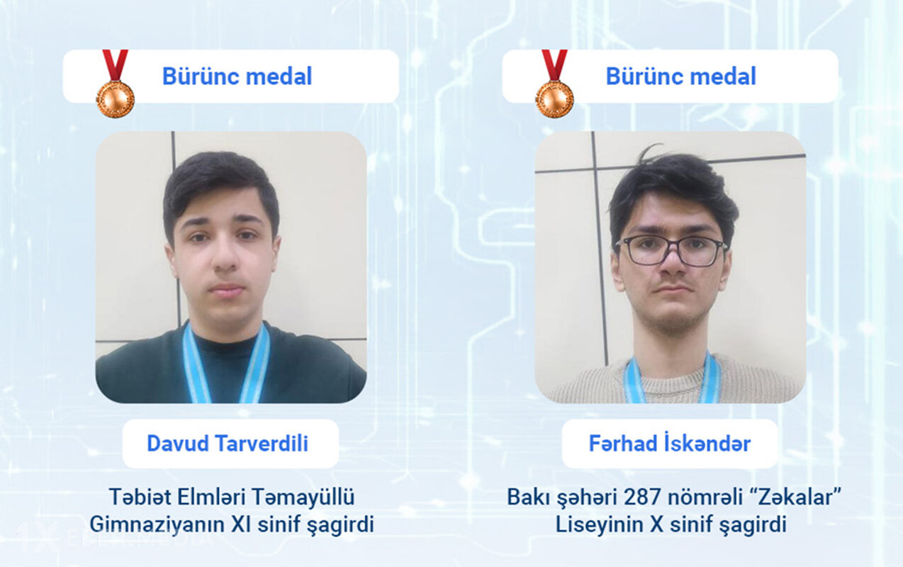 Məktəblilərimizdən beynəlxalq olimpiadada 10 medal - Fotolar