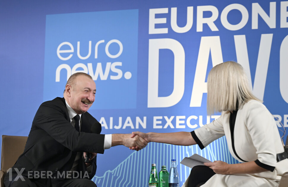 Prezident Davosda “Euronews”a müsahibə verdi