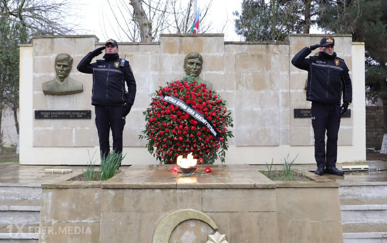 Neftçalada 20 Yanvar şəhidləri anıldı - Fotolar