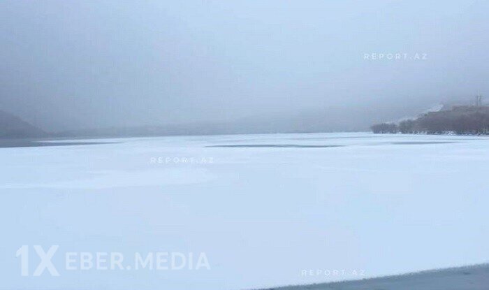 Azərbaycanda bu su anbarı dondu