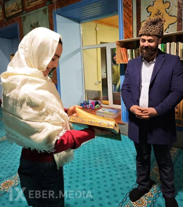 Leyla Əliyeva Qusarda məsciddə