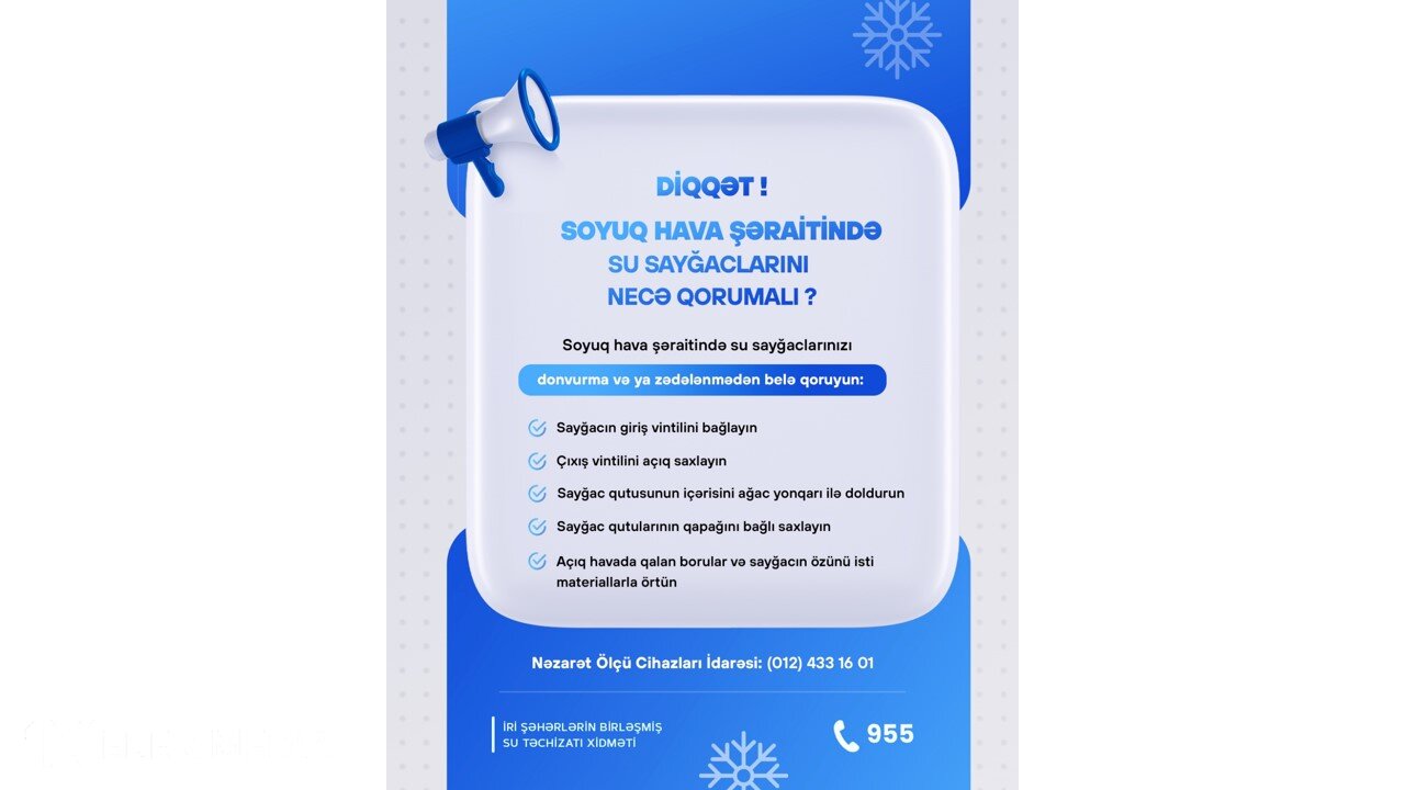 Qış aylarında görülən vacib işlər və abonentlərə müraciət