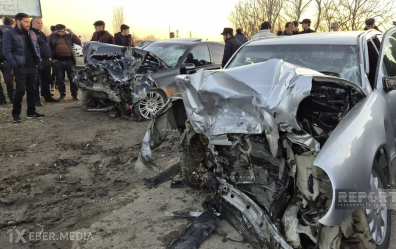 Salyanda ağır qəza - Ölənlər var - Foto