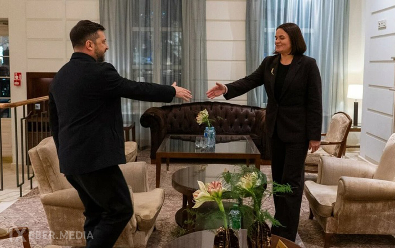 Zelenski Tixanovskaya ilə görüşdü - Foto