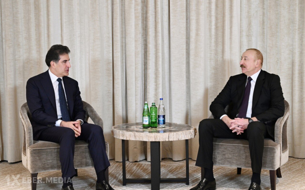 İlham Əliyev Münxendə Neçirvan Bərzani ilə görüşüb - FOTO