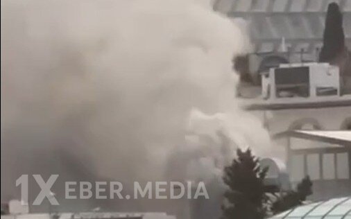 Bakıda restoranda yanğın başlayıb - VİDEO