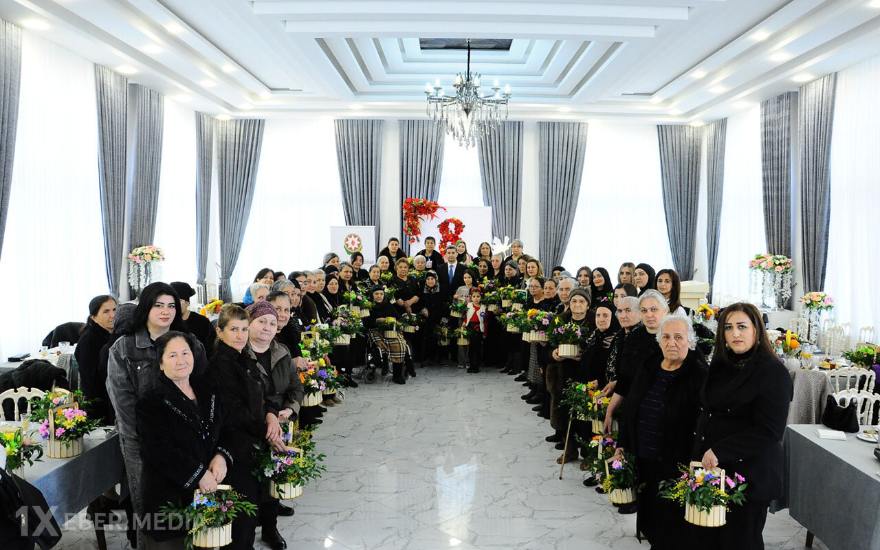 Beynəlxalq Qadınlar Günü münasibətilə şəhid ailələri ilə tədbir keçirildi - Fotolar