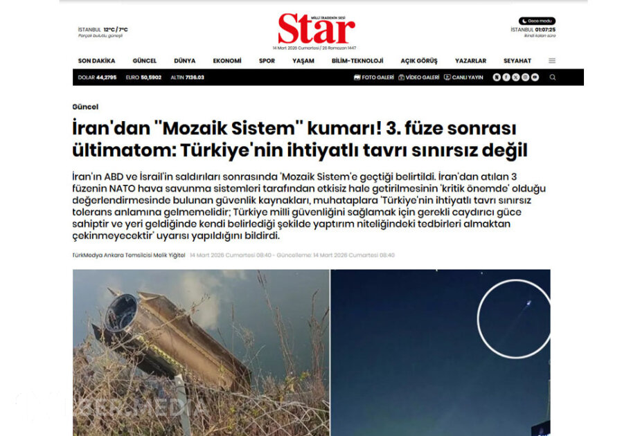 Media: İran ballistik raketlərinin Türkiyəyə buraxılması yerləri müəyyən edilib