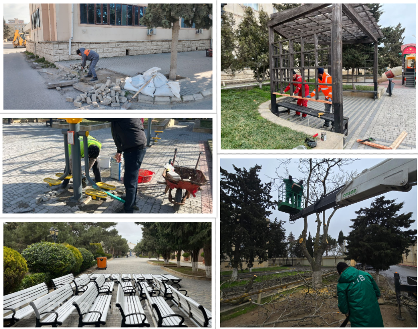 Xəzər rayonunda abadlıq-quruculuq işlərinə başlanılıb