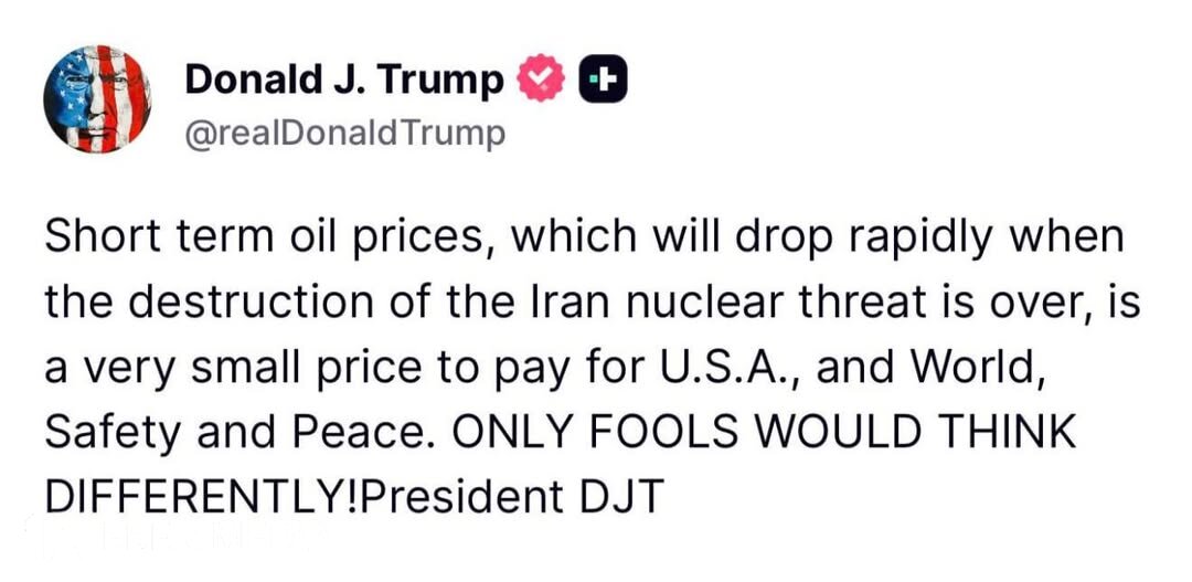 Tramp neft qiymətlərinin artmasına münasibət bildirib