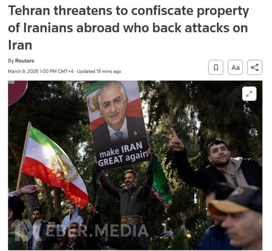 Tehran ABŞ və İsrailə dəstək verdiklərinə görə xaricdə yaşayan iranlıların əmlakının müsadirə ediləcəyi ilə hədələyib