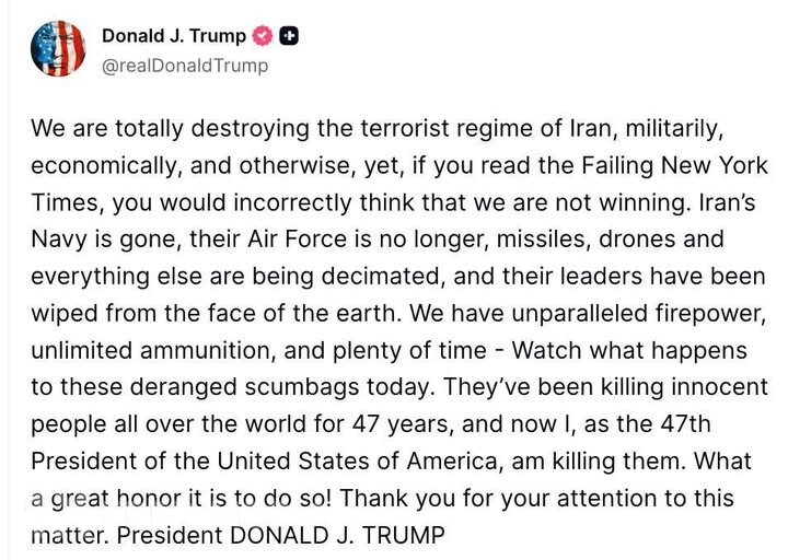 Donald Tramp İran rəhbərliyinə mümkün zərbələrə eyham vurub