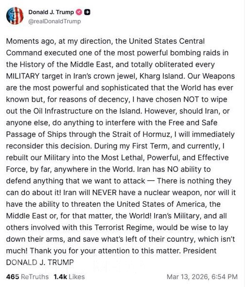 Xarq adasındakı İranın hərbi infrastrukturu məhv edilib