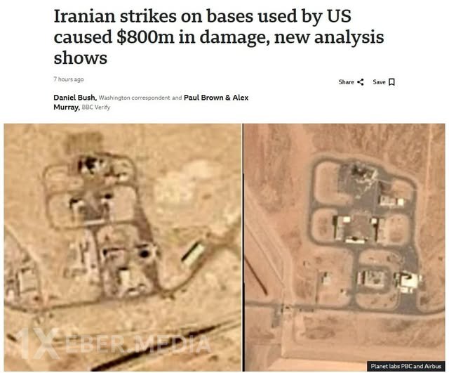 İran Yaxın Şərqdəki ABŞ bazalarına  800 milyon dollar məbləğində ziyan vurub