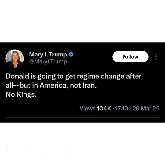 Trampın qardaşı qızı Meri Tramp “rejim dəyişikliyi”nin ABŞ-da baş verəcəyini deyib