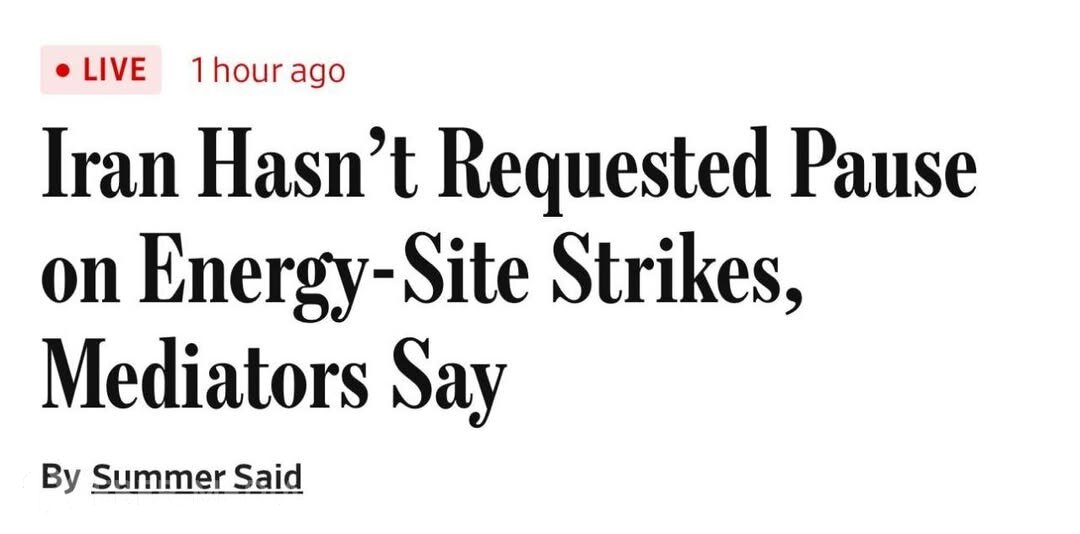 İran enerji obyektlərinə zərbələrin dayandırılması üçün ABŞ-dan əlavə vaxt istəməyib