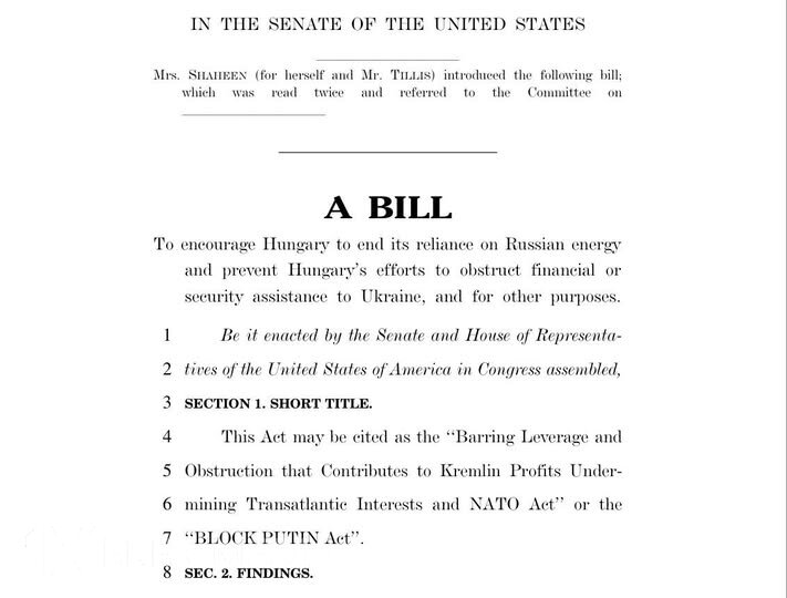 ABŞ Senatında “Putinin bloklanması haqqında qanun”adlı yeni ikipartiyalı qanun layihəsi təqdim edilib