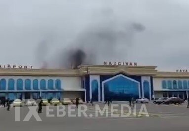 Naxçıvan Hava Limanı yaxınlığına raketin düşmə anı-Hadisə yerindən daha bir VİDEO