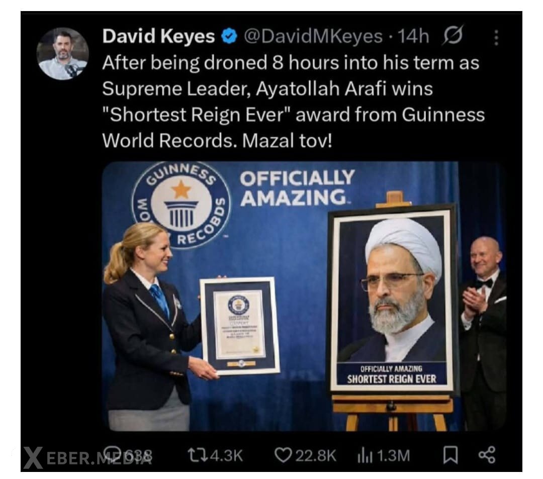 SON DƏQİQƏ: İranin yeni dini lideri də öldürüldü-İDDİA