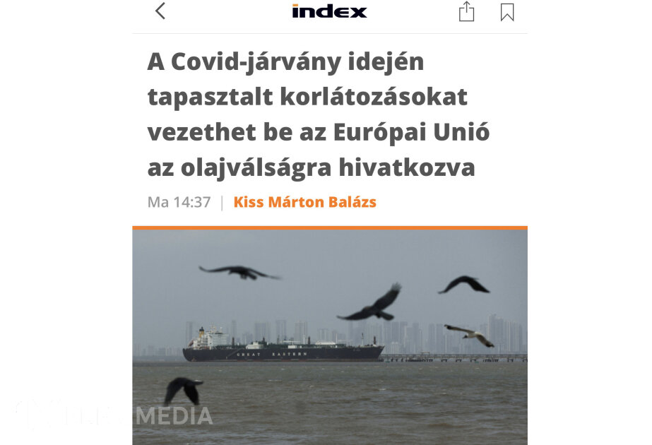 Macarıstan mediası Avropada enerji böhranı riski barədə xəbərdarlıq edib