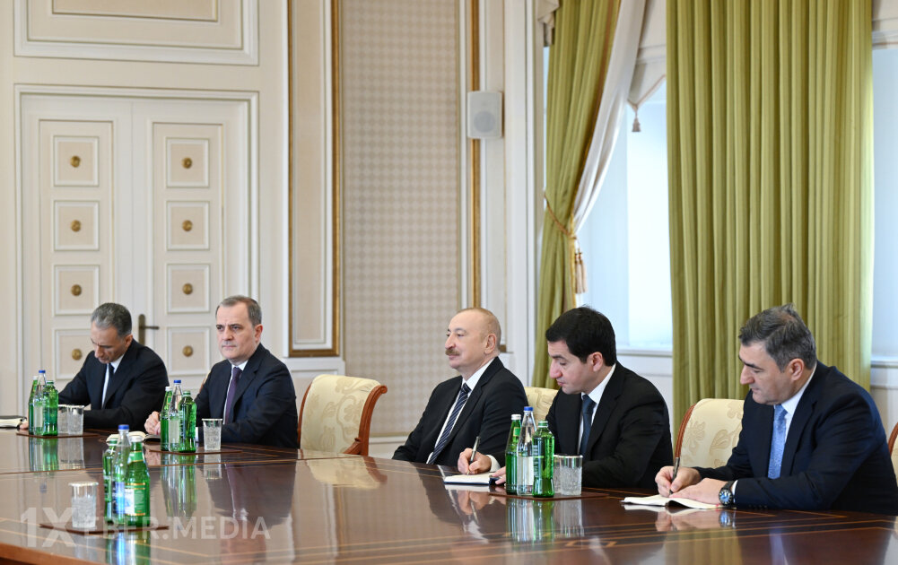 Qazaxıstanlı nazirlər İlham Əliyevin qəbulunda