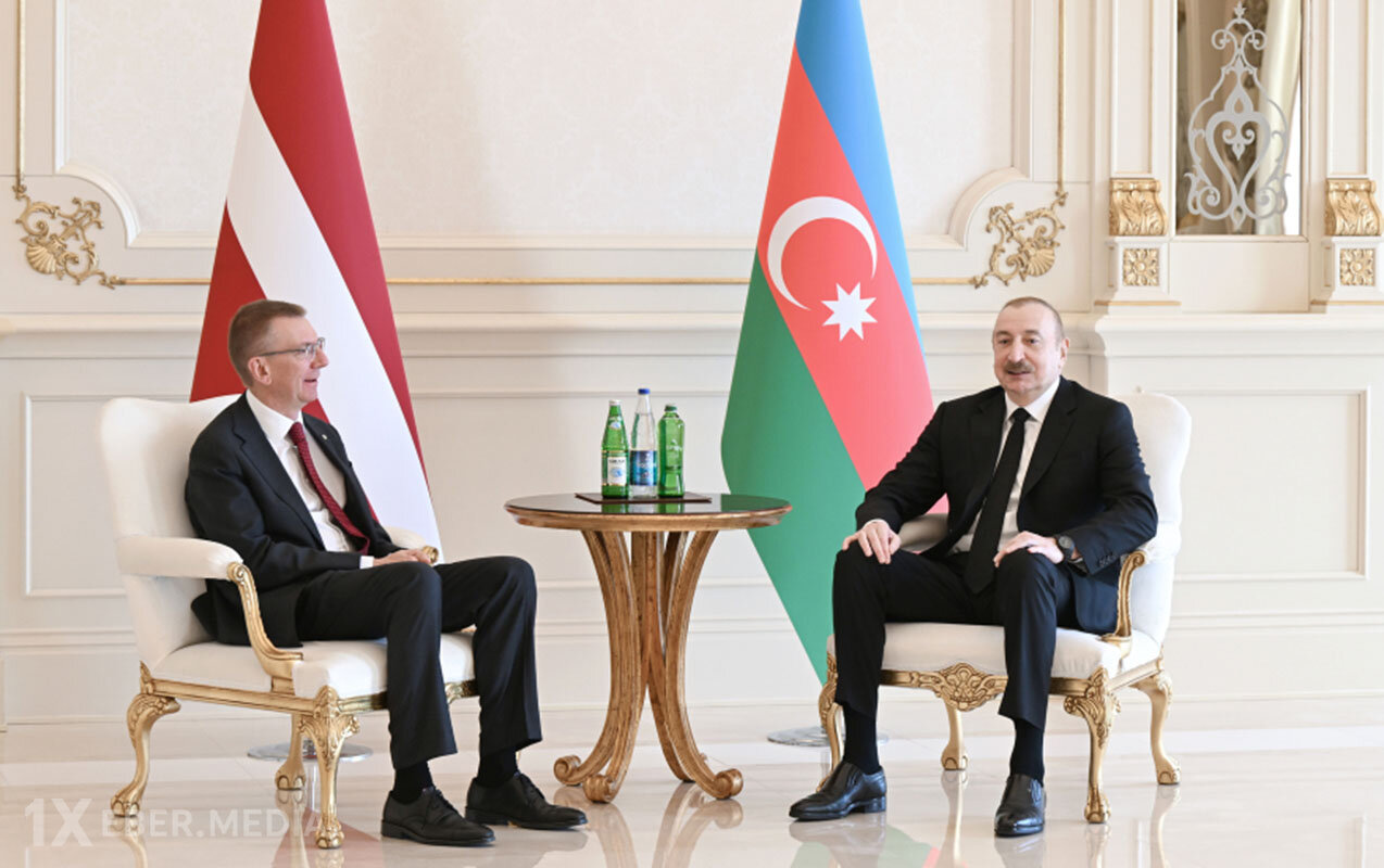 Prezidentin sosial şəbəkə hesablarında Edqars Rinkeviçslə görüşü ilə bağlı paylaşım edilib