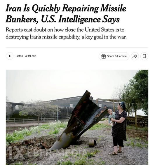 İranın yeraltı arsenalı məhv edilməsindən daha sürətlə bərpa olunur