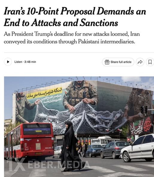 Müharibənin dayandırılması üçün İranın irəli sürdüyü şərtlər məlum olub