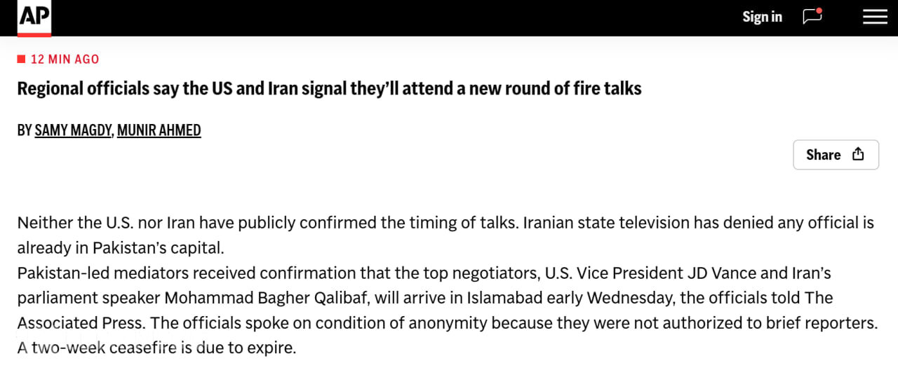 Vaxt daralır: ABŞ və İranın çərşənbə danışıqlarına qatılacağı gözlənilir