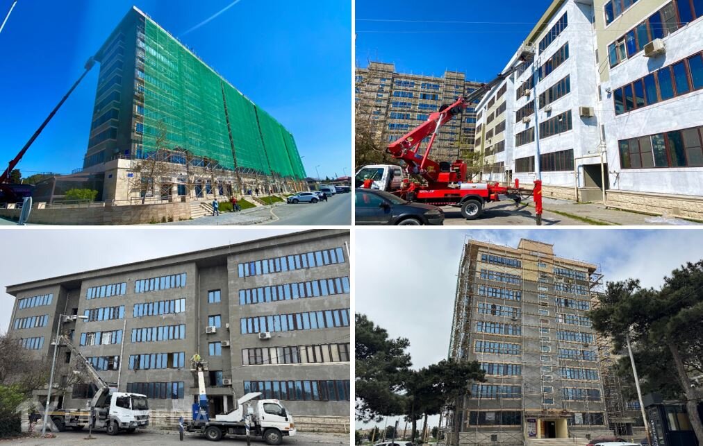 Buzovna qəsəbəsində yaşayış binalarında təmir-bərpa işləri həyata keçirilir