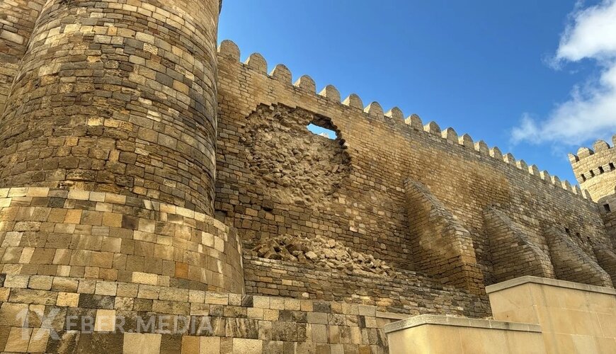 Yağış tarixi Qala divarlarına da ziyan vurdu