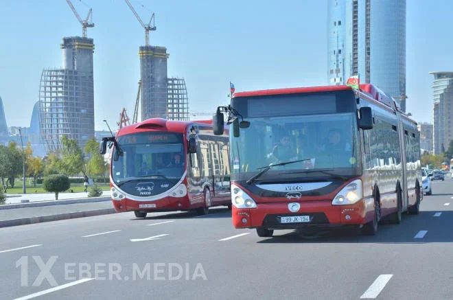 Bakıda bu avtobusların hərəkət istiqaməti dəyişdirildi