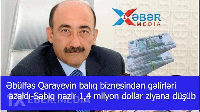 Əbülfəs Qarayevin balıq biznesindən gəlirləri azaldı-Sabiq nazir 1,4 milyon dollar ziyana düşüb-VİDEO