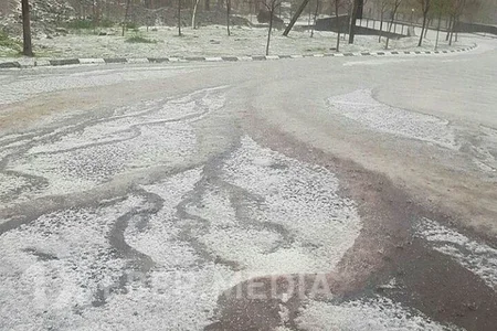 Bakıya dolu yağır-VİDEO